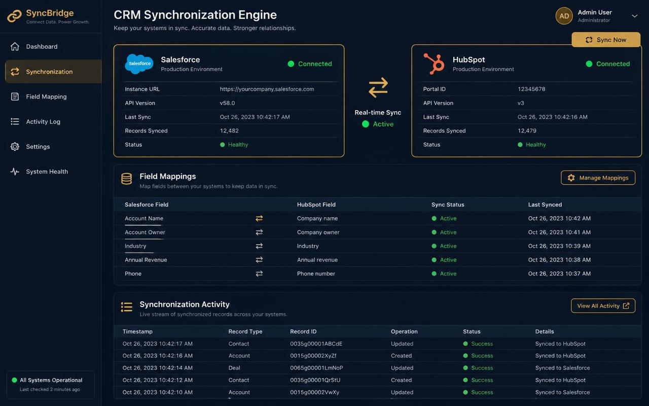 Preview of CRM Sync Engine